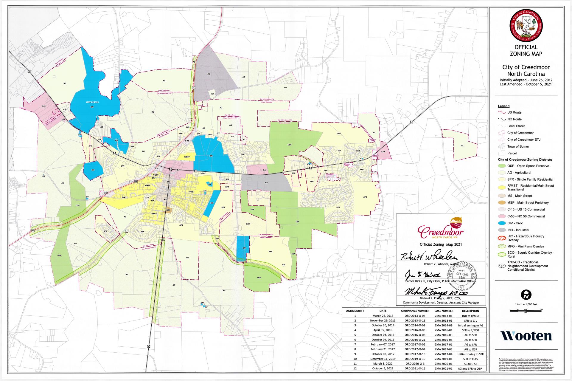 City of Creedmoor Official Zoning Map 2021