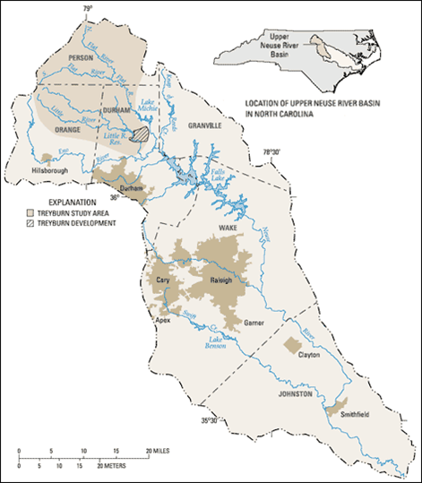 Falls Lake Map