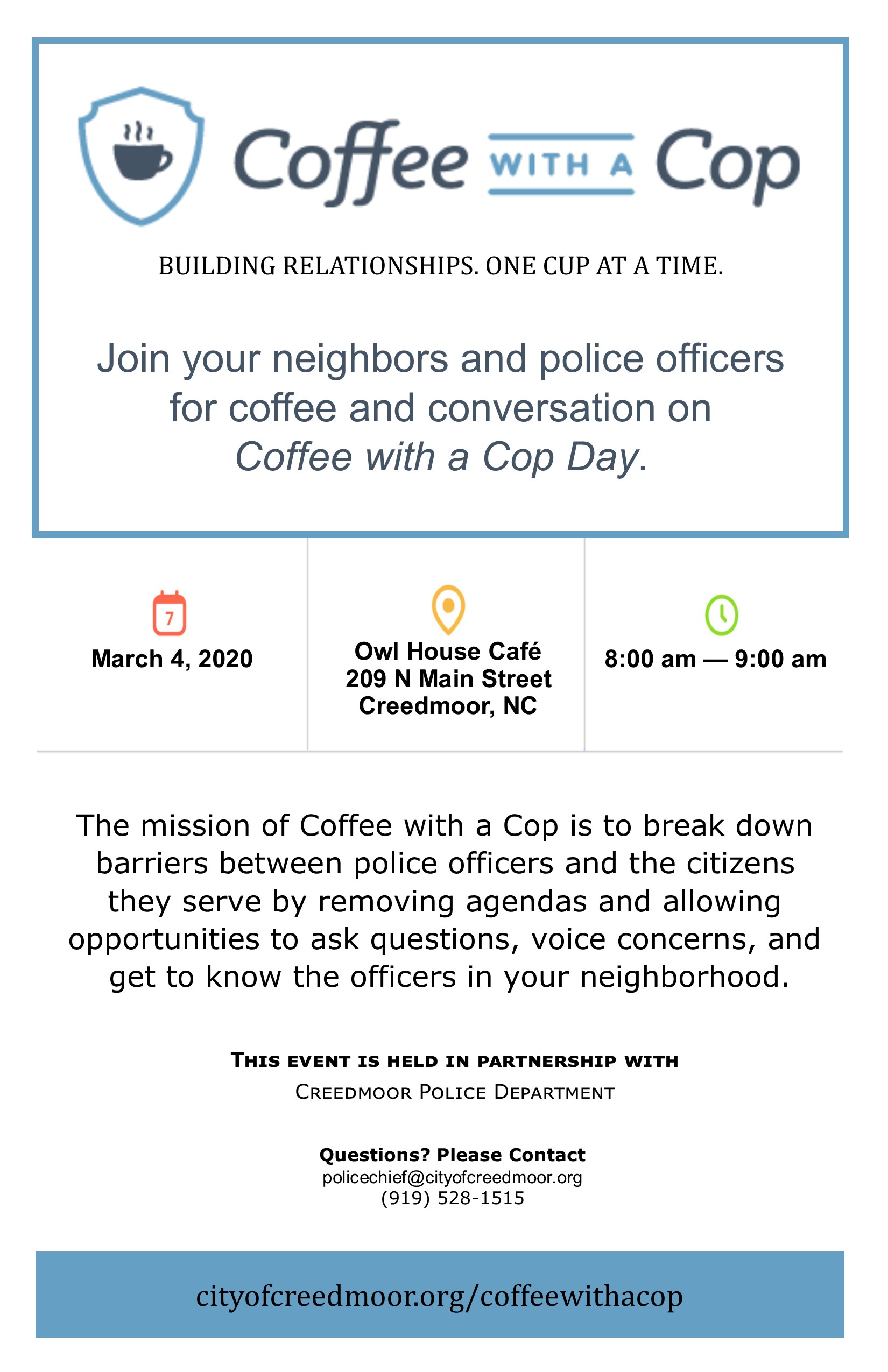 Coffee with a Cop March 4, 2020